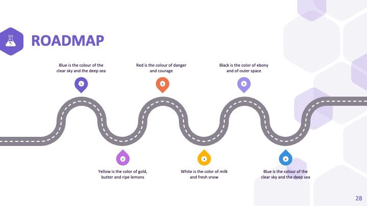 Purple Hexagons Slides - slide 28