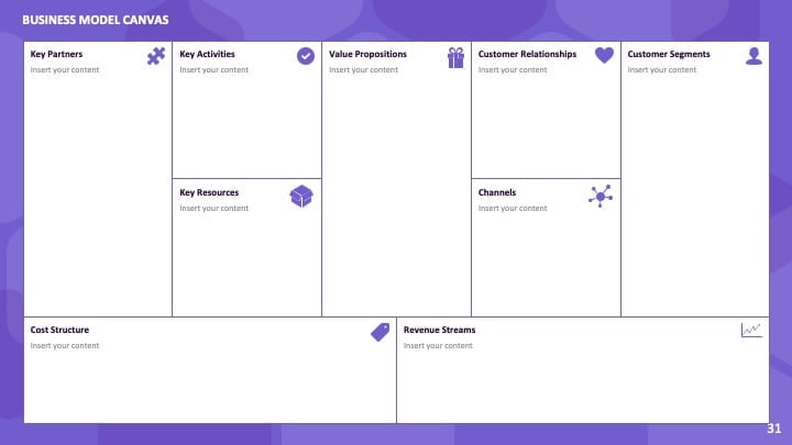 Purple Hexagons Slides - slide 31