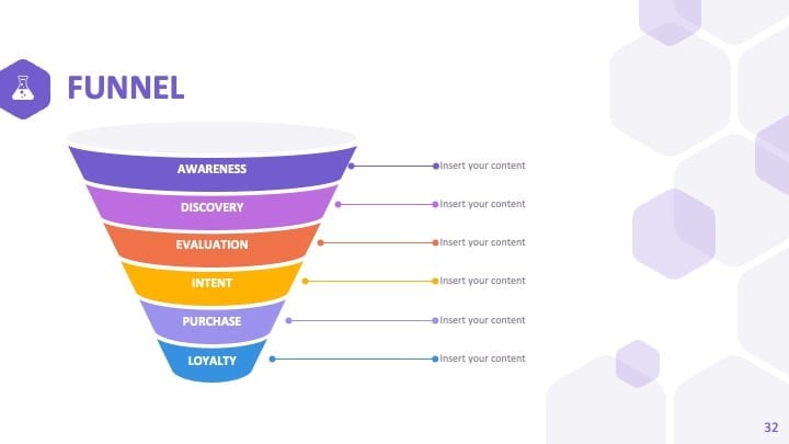 Slide dengan Desain Hexagon Ungu - slide 32