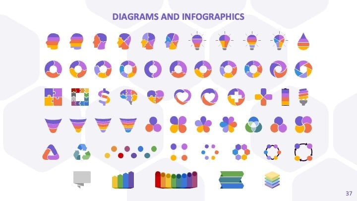 Purple Hexagons Slides - slide 37