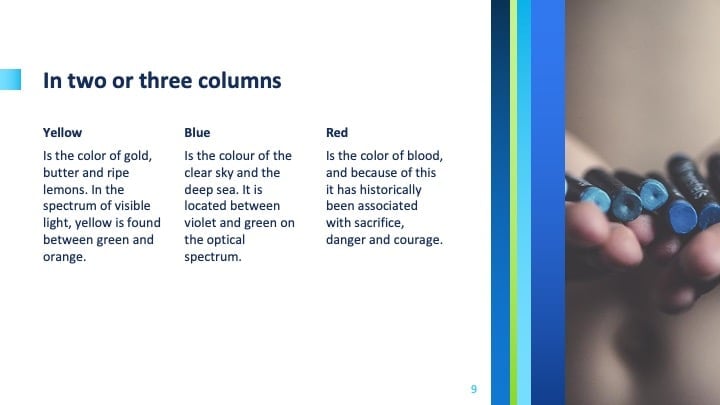 Apresentações Formais de Negócios em Azul - deslizar 9