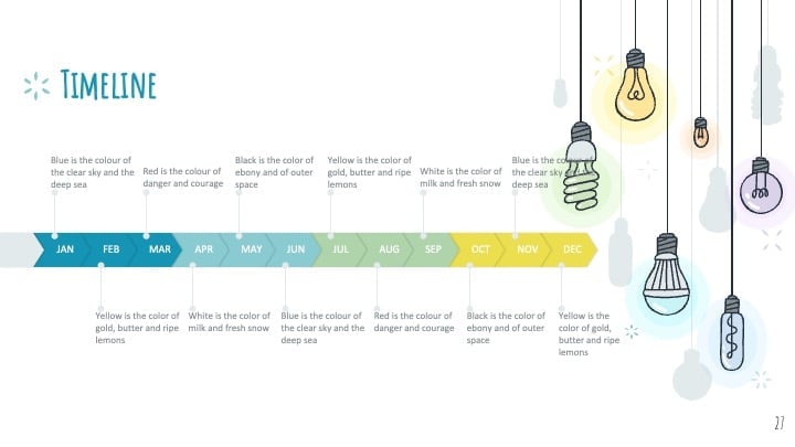 Colorful Light Bulbs Slides - slide 27