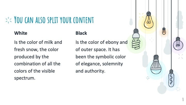 Colorful Light Bulbs Slides - slide 8