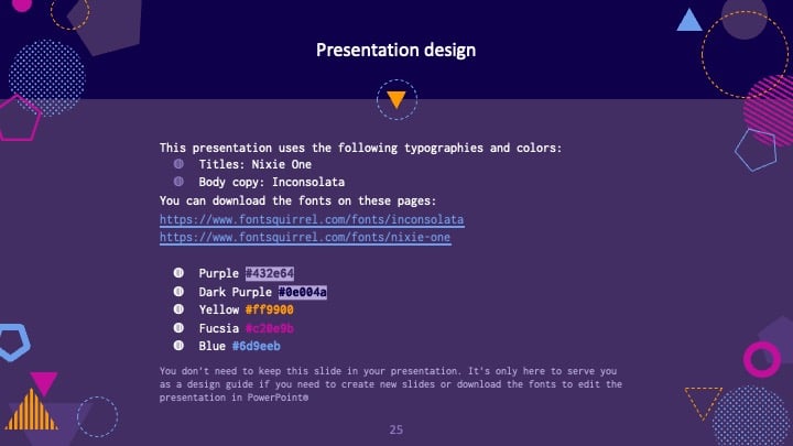 Plantillas Geométricas Moradas - diapositiva 25