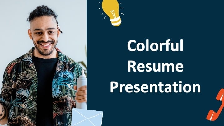 Colorful resume Slides - slide 1