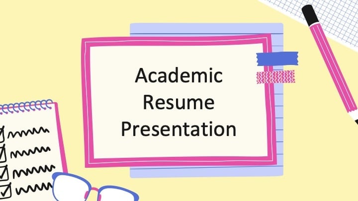 Academic resume Slides - slide 1