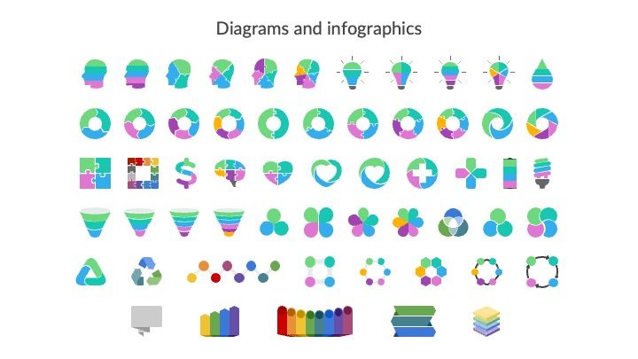 Plantilla de presentación con pinceladas multicolor - diapositiva 37