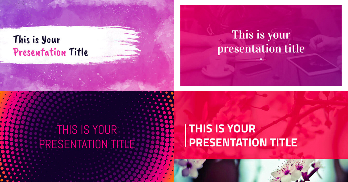 Free Magenta PowerPoint templates and Google Slides themes