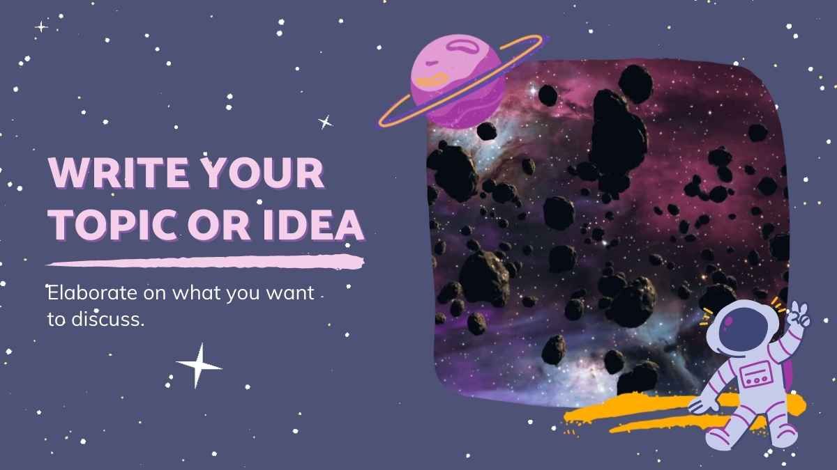 Tese de estilo espacial moderno ilustrativo roxo - slide 8