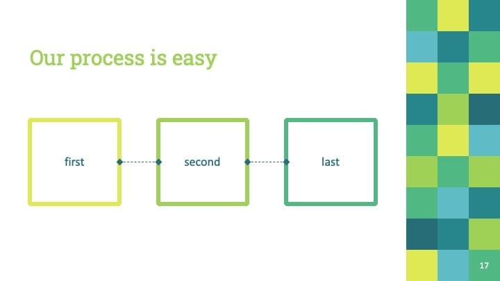 Green Squares Slides - slide 17