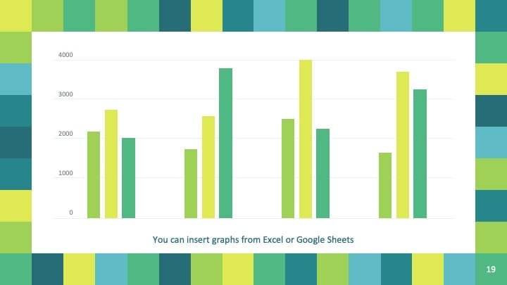 Green Squares Slides - slide 19