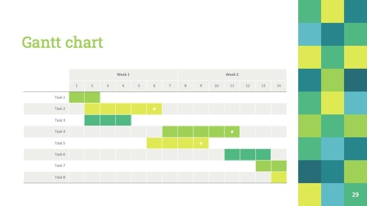 Green Squares Slides - slide 29