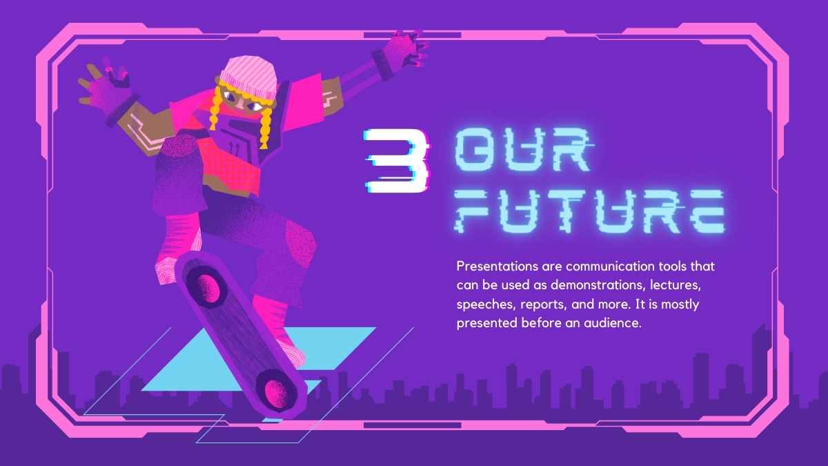 Slides da Cidade Futurista de 2077 - deslizar 14