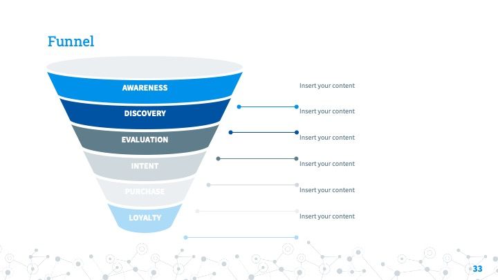 Plantilla para presentaciones azul con conexiones - diapositiva 33