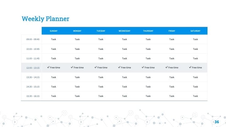 Blue Connections Slides - slide 36