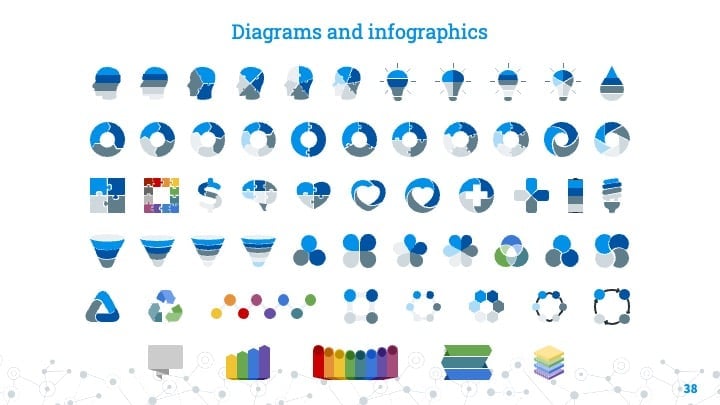 Plantillas Conexiones Azules - diapositiva 38