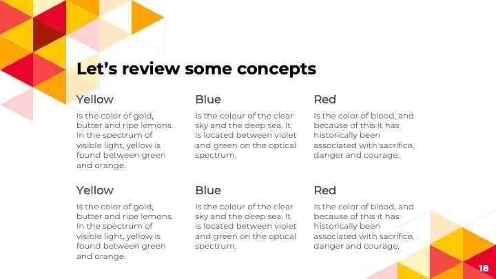 Warm Triangles Slides - slide 18