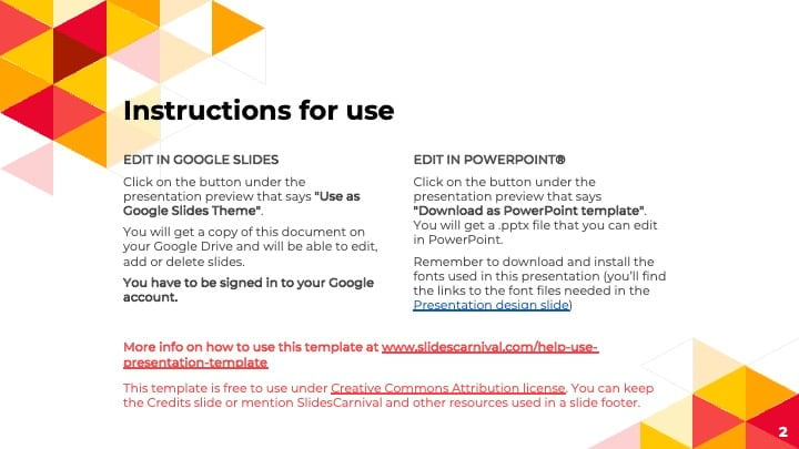 Warm Triangles Slides - slide 2