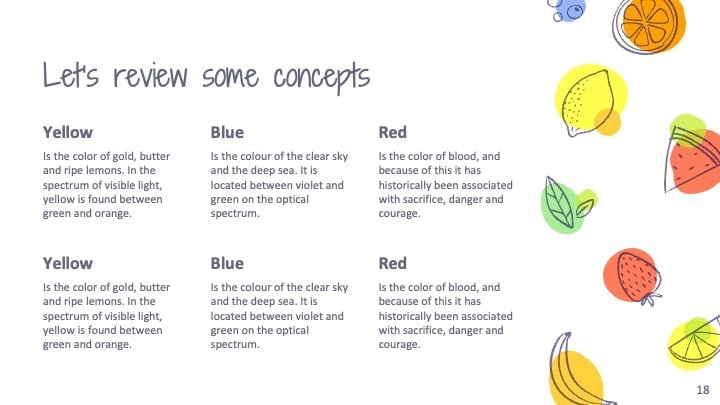 Colorful Fruits Slides - slide 18