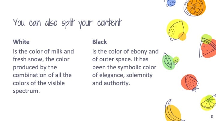 Colorful Fruits Slides - slide 8