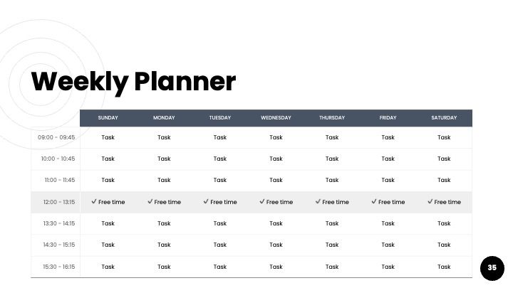 25 different slides with tips to improve your presentation. - slide 35