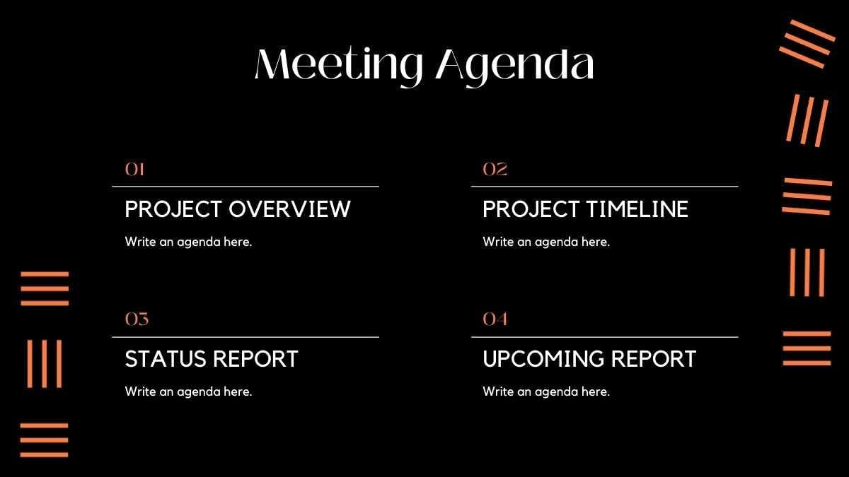 Geometric Meeting Agenda Slides - slide 3