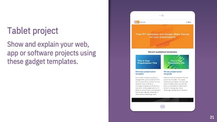 Professional Purple Slides - slide 21