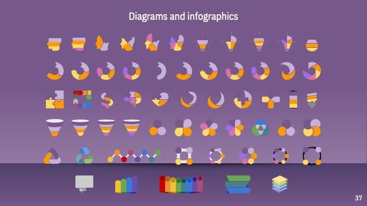 Slides Profissionais em Roxo - deslizar 37