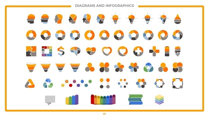 Slides Profissionais Laranja - deslizar 37