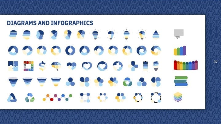 Slide Presentasi dengan Desain Geometris Asia - slide 37