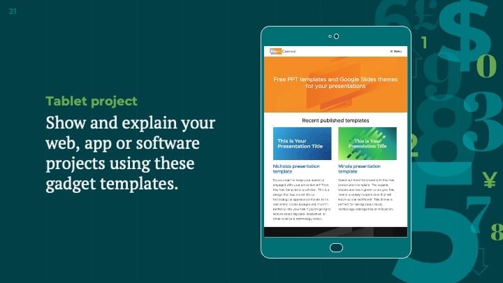 Hexagonal Tech Slides - slide 21