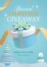 Slides Carnival Google Slides and PowerPoint Template 3D Christmas Giveaway Poster 1