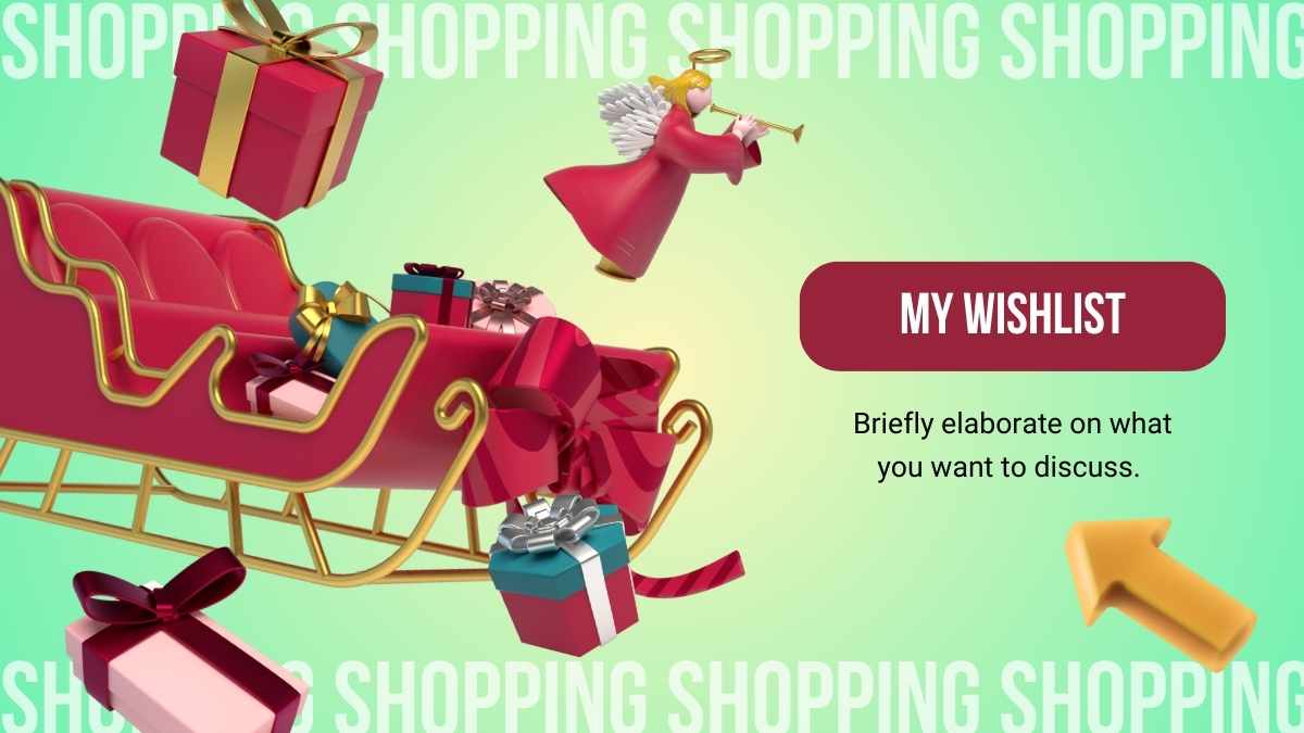 Plantillas de Lista de Deseos Navideños 3D - diapositiva 5