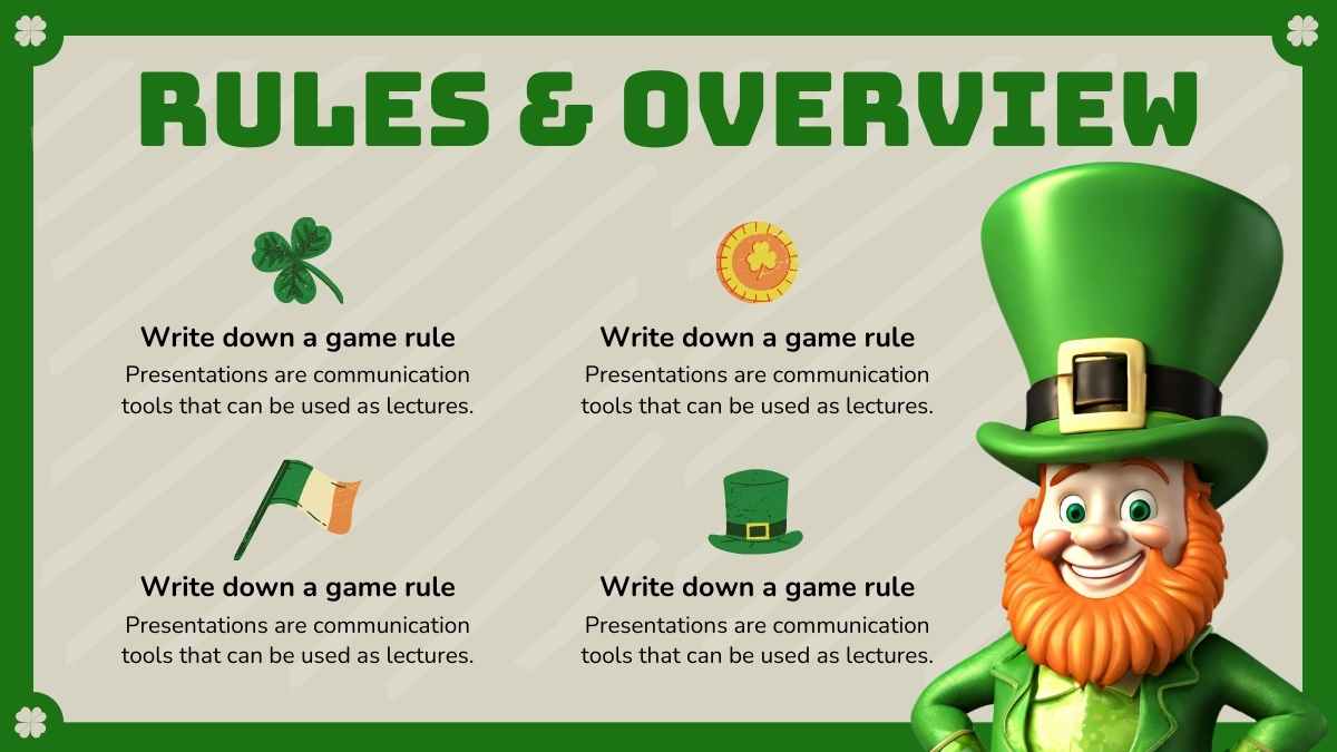 3D Illustrated St. Patrick's Day Jeopardy - slide 2