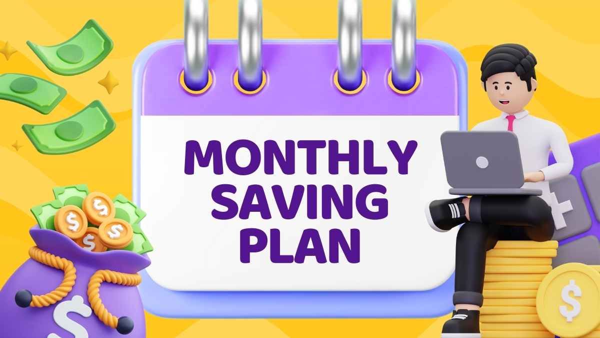 3D Monthly Saving Plan Slides - slide 1