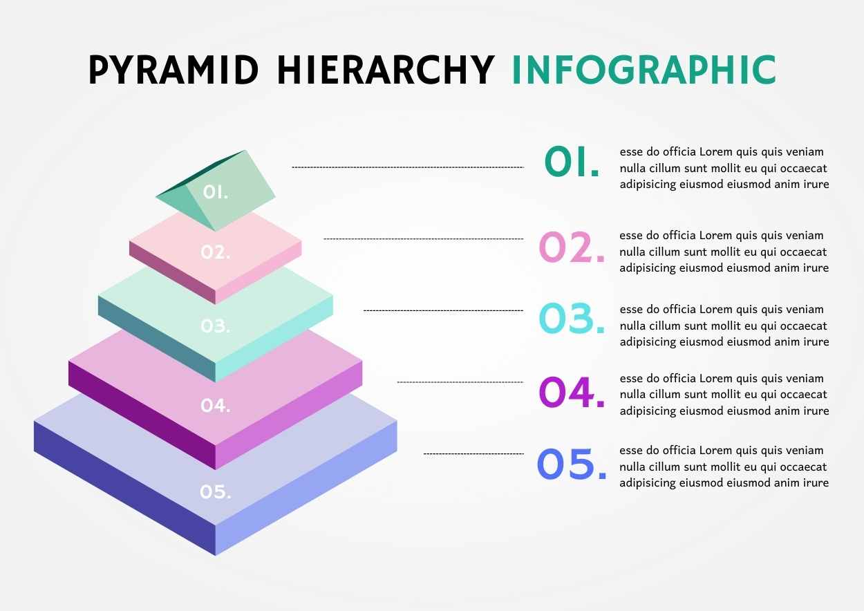 3D Pastel Pyramid Hierarchy Infographic - slide 1