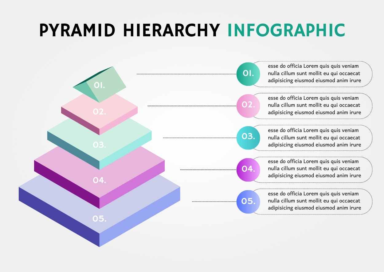 3D Pastel Pyramid Hierarchy Infographic - slide 2