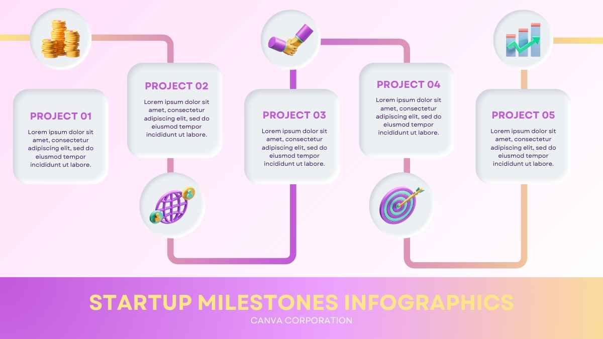 Infografis Milestone Startup 3D - slide 1