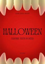 Slides Carnival Google Slides and PowerPoint Template 3D Vampire Teeth Halloween Poster 1