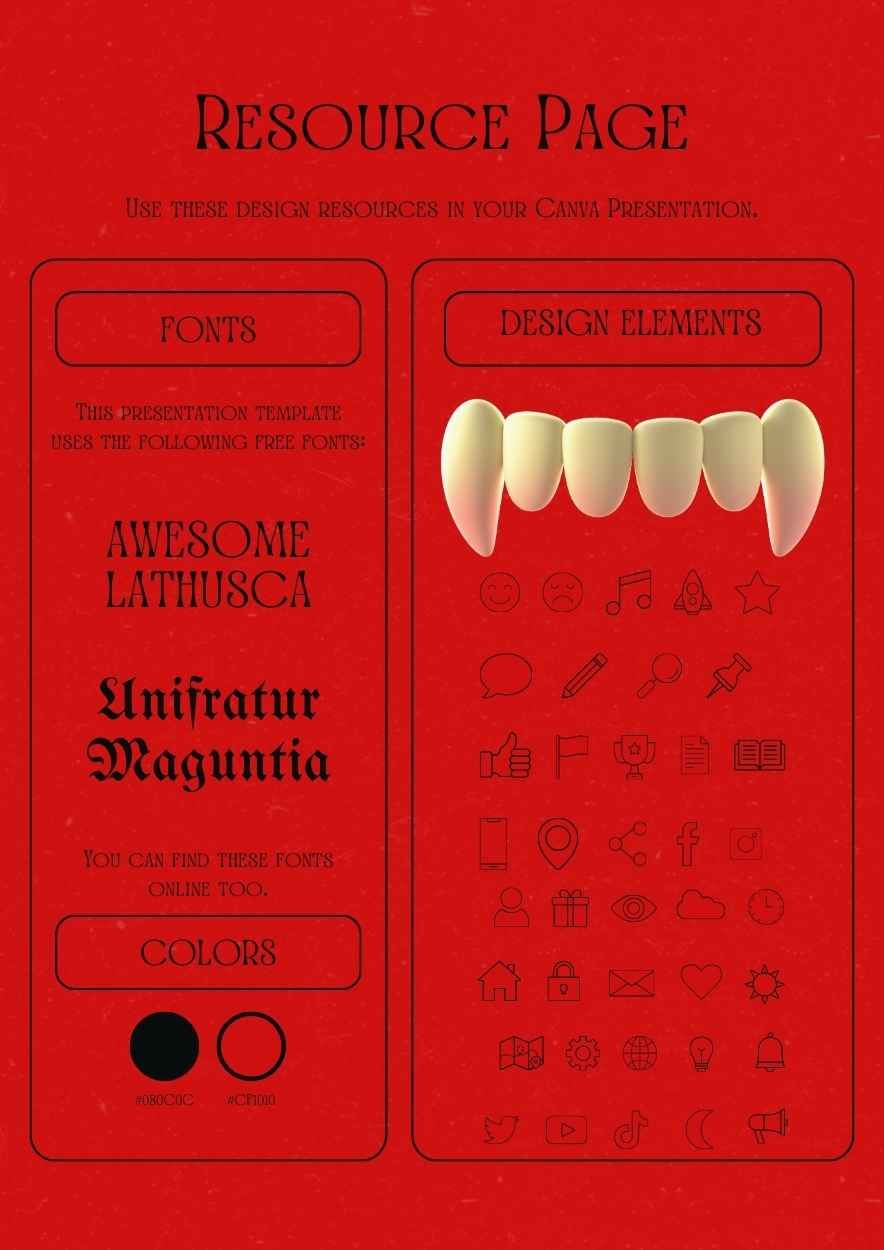 3D Vampire Teeth Halloween Poster - diapositiva 3