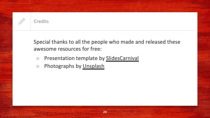 Red Creative Slides - slide 24