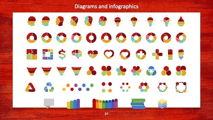 Slides Criativos Vermelhos - deslizar 37