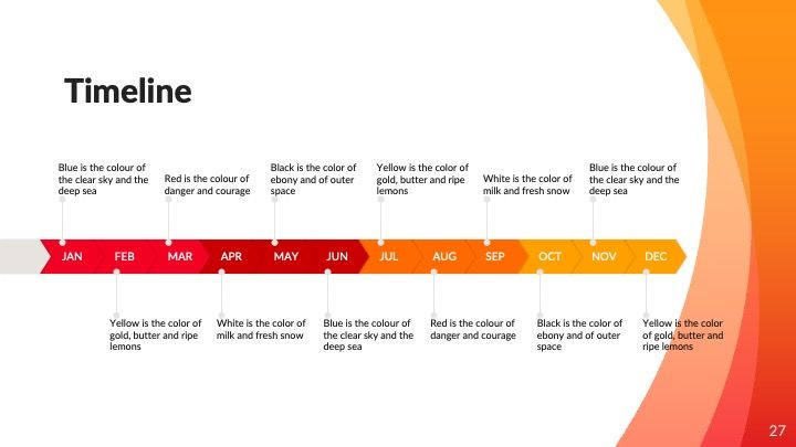 Red Orange Dynamic Waves Slides - slide 27