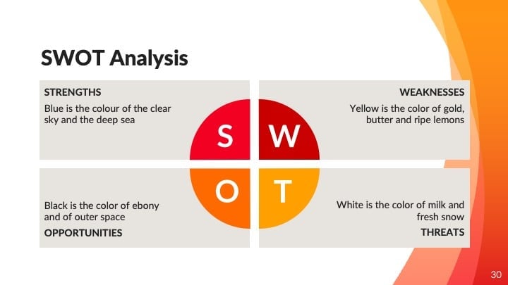 Red Orange Dynamic Waves Slides - slide 30