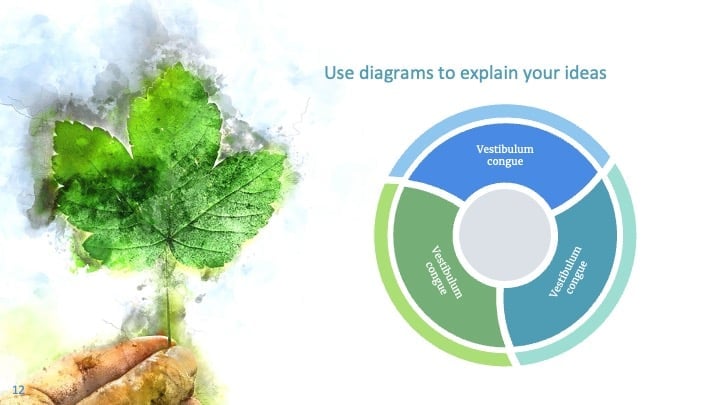 自然の水彩スライド - slide 12