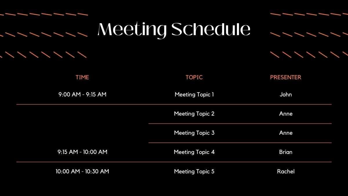 Slides de Agenda de Reunião Geométrica - deslizar 7