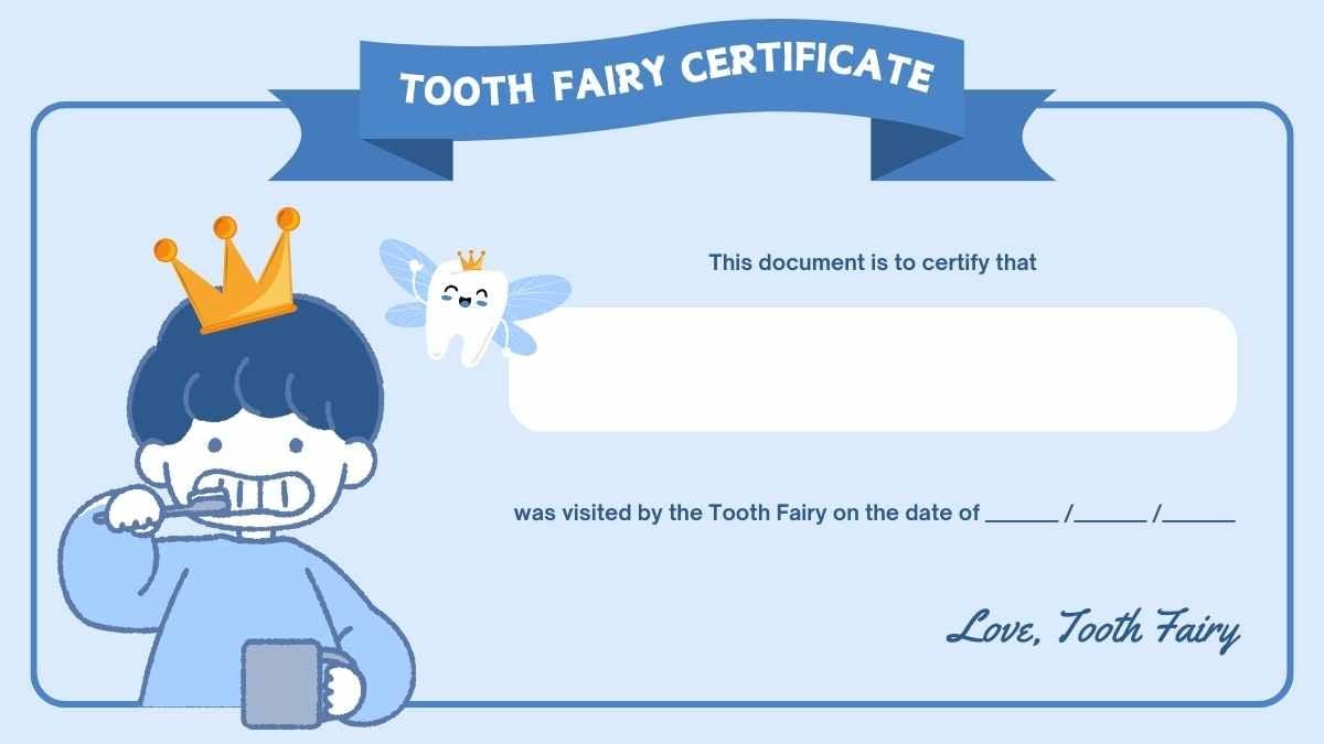 Cute Tooth Fairy Certificate for Dentists - slide 8