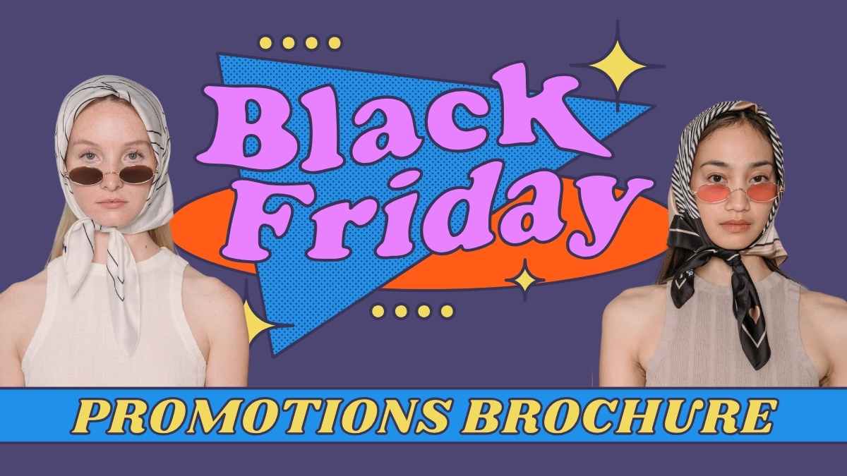 90s Retro Black Friday Promotions Brochure Slides - slide 1