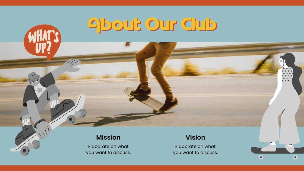 90s Retro Orange School Skate Club Slides - slide 9