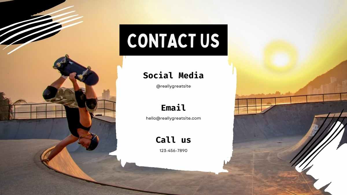 Plantillas Creativas de Deportes de los 90 para Skate Park - diapositiva 15